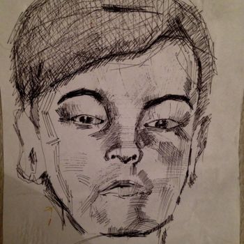 "Саша" başlıklı Resim Aleksandr Yakobyuk tarafından, Orijinal sanat, Mürekkep