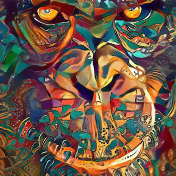 Arte digital titulada "Djambo" por L.Roche, Obra de arte original, Acrílico