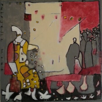 Painting titled "Ruissellemnt" by Sylvie Serre, Original Artwork, Oil