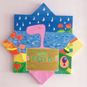 绘画 标题为“RainPinko” 由Nida Acun, 原创艺术品, 丙烯