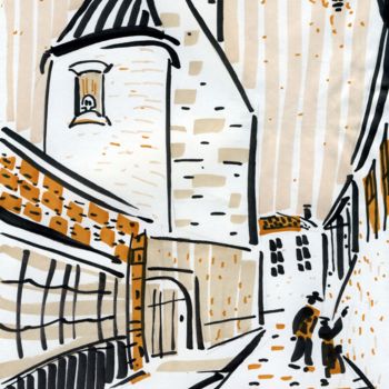 Drawing titled "Bourges (France). H…" by Olga Sto, Original Artwork, Marker