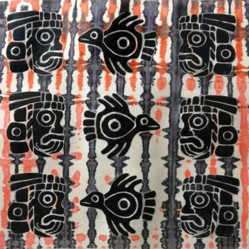 Malerei mit dem Titel "Maya" von Elke Thiébaut, Original-Kunstwerk, Acryl