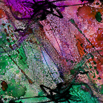 Digital Arts titled "ASTRATTO DIGITALE 1…" by Peppeluciani, Original Artwork, 2D Digital Work Mounted on Wood Stretcher frame