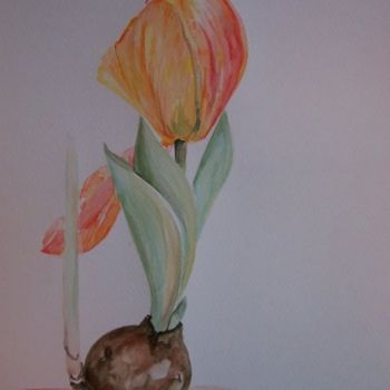 「... hors de terre..…」というタイトルの絵画 Anne-Frédérique Ferretによって, オリジナルのアートワーク, オイル