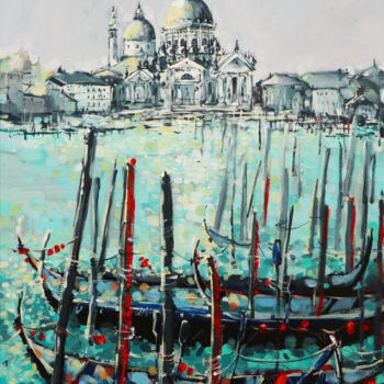 Painting titled "St Mark's Basilica" by Irina Rumyantseva, Original Artwork, Acrylic