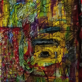 Estampas & grabados titulada "Palimpsest IX" por Costigan, Obra de arte original, Impresión digital Montado en Cartulina