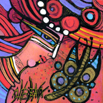 "Profil au papillon" başlıklı Design Albena Vatcheva tarafından, Orijinal sanat, Aksesuarlar