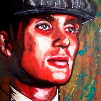 Dessin intitulée "Peaky blinders" par Art&B, Œuvre d'art originale, Craie