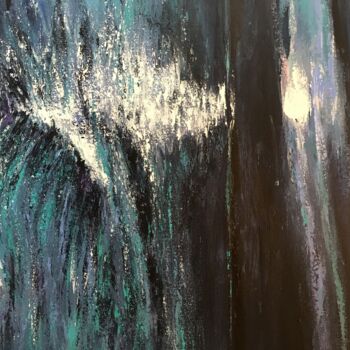 Peinture intitulée "Quand la lune  est…" par Anne Vignau, Œuvre d'art originale, Acrylique