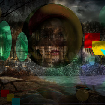 Digitale Kunst getiteld "Chatelain Girl" door Marc Bulyss, Origineel Kunstwerk, Digitaal Schilderwerk