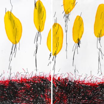 Ζωγραφική με τίτλο ""Luminescences" 2" από Giulio Benatti, Αυθεντικά έργα τέχνης, Λάδι