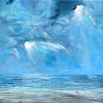 Schilderij getiteld "Ocean Addicted" door Sandra Gebhardt-Hoepfner, Origineel Kunstwerk, Acryl