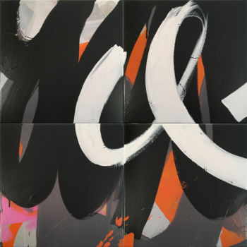 绘画 标题为“6x6#01_A3_A4_B3_B4” 由Franck Chambrun, 原创艺术品, 丙烯