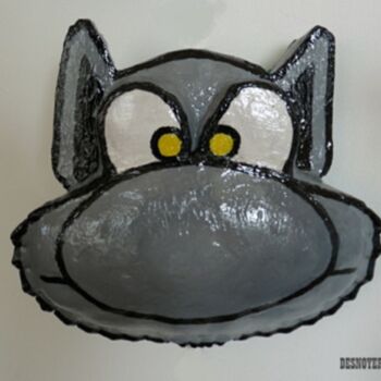 Peinture intitulée "Le chat de Geluck" par Desnoyers, Œuvre d'art originale, Acrylique