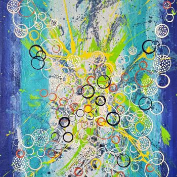 Peinture intitulée "N° 149 Oxygène" par Isa-L, Œuvre d'art originale, Acrylique Monté sur Châssis en bois