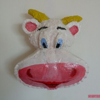 Peinture intitulée "La vache" par Desnoyers, Œuvre d'art originale, Acrylique