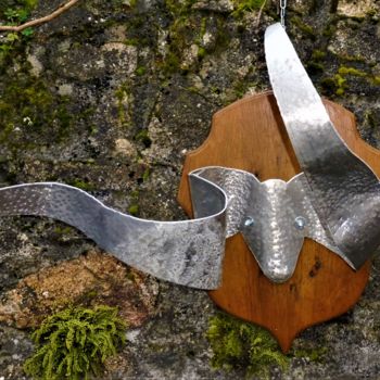 Sculpture intitulée "TROPHEE DE MOUFLON" par Servin, Œuvre d'art originale, Aluminium