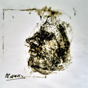 Zeichnungen mit dem Titel "Schweinebacke" von Stephan Rodriguez Warnemünde, Original-Kunstwerk, Tinte