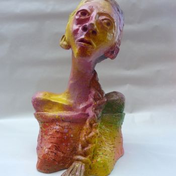 Sculpture intitulée "La compassion" par Saname, Œuvre d'art originale, Plâtre
