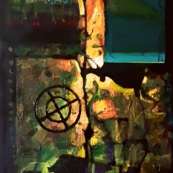 Painting titled "Листок из блокнота.…" by Tatyana Zakharova, Original Artwork, Acrylic