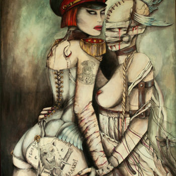 Painting titled "1940" by Małgorzata Bańkowska, Original Artwork, Acrylic