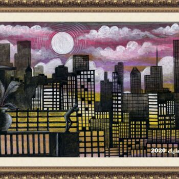 Painting titled "Quarantine" by Malik Bennouar, Original Artwork, Acrylic
