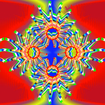 Digital Arts titled "CALEIDOSCÓPICA FRAC…" by Reinhard Heydrich Allan De Souza Santos, Original Artwork, Digital Painting