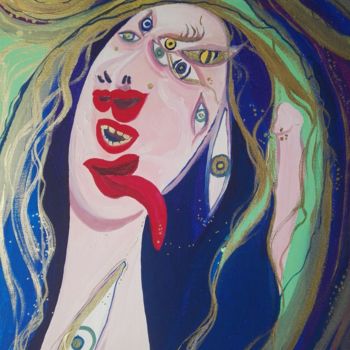 Malerei mit dem Titel "Matilde e i Sensi" von Esserenza, Original-Kunstwerk, Acryl