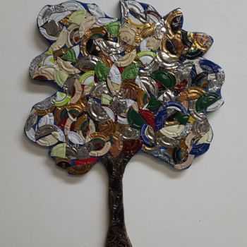 Collages intitulée "Arbre du Sacre Pop" par Marina Argentini, Œuvre d'art originale, Collages