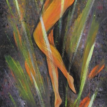 Peinture intitulée "Egyptomorphosis" par N.N. Art, Œuvre d'art originale, Acrylique Monté sur Panneau de bois