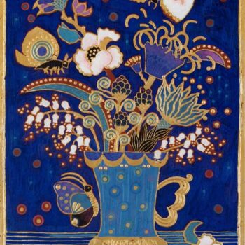 Painting titled "WILD FLOWERS" by Chiori Ohnaka, Original Artwork, Pigments