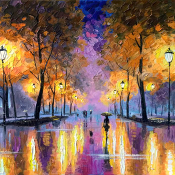 Painting titled "Avond Primorsky Bou…" by Aleksandr Bolotov, Original Artwork, Oil