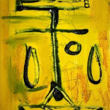 Painting titled "travessia" by Gabriel Brock, Original Artwork, Acrylic