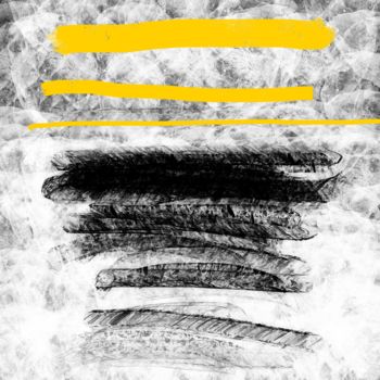 Digital Arts titled "Traces" by Cila, Original Artwork, Digital Painting Mounted on Aluminium