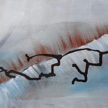 Peinture intitulée "SOMEWHERE" par Sylvie Guyomar (Sylvie G), Œuvre d'art originale, Acrylique Monté sur Châssis en bois