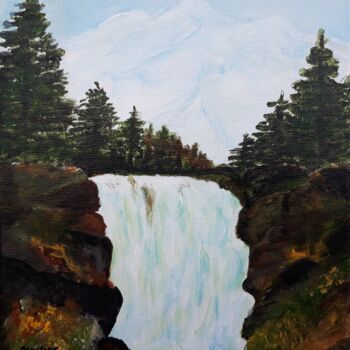 Peinture intitulée "LA CASCADE" par Sylvie Guyomar (Sylvie G), Œuvre d'art originale, Acrylique Monté sur Châssis en bois