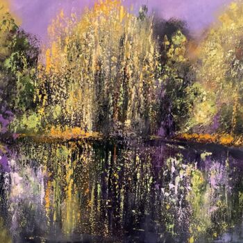 Schilderij getiteld "Le saule" door Anne Vignau, Origineel Kunstwerk, Acryl