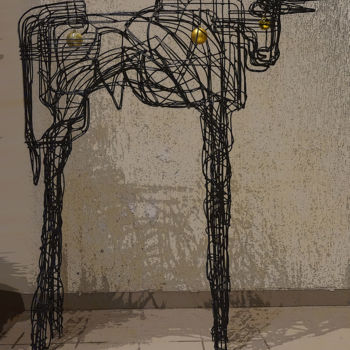 Escultura titulada "Bull" por Igor Grechanyk, Obra de arte original, Metales