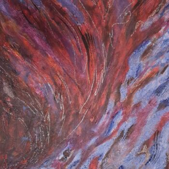 绘画 标题为“La vague de feu” 由Perlae Netityalle, 原创艺术品, 丙烯