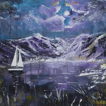 제목이 "Entering the Fjord"인 미술작품 Galina Zimmatore로, 원작, 아크릴