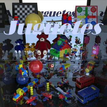 제목이 "JUGUETERIA"인 디지털 아트 Juan Aguirre로, 원작, 3D 모델링