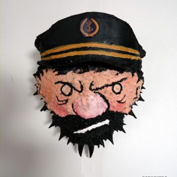 Peinture intitulée "Le capitaine Haddock" par Desnoyers, Œuvre d'art originale, Acrylique