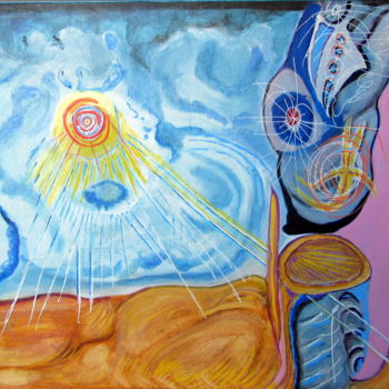 Peinture intitulée "SUN" par Juan Luis Gandulfo, Œuvre d'art originale, Acrylique Monté sur Châssis en bois