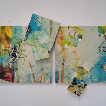 Painting titled "Breaking Boundaries" by Kersteen A Anderson, Original Artwork, Acrylic Mounted on Metal