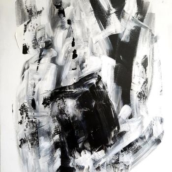Peinture intitulée "Black and White" par Patrick Joosten, Œuvre d'art originale, Acrylique