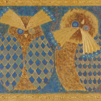 Painting titled "MY SWEETY" by Chiori Ohnaka, Original Artwork, Pigments Mounted on artwork_cat.