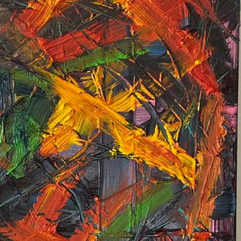 Painting titled "Abstract 2" by Jocelyn Blain, Original Artwork, Oil
