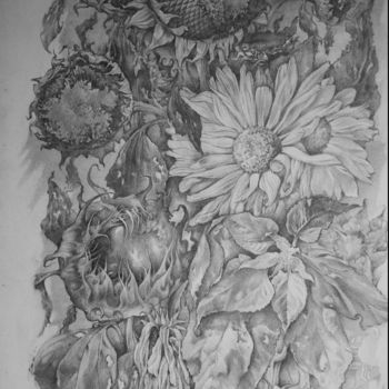 "подсолнухи_03" başlıklı Resim Oksana Prudnikova tarafından, Orijinal sanat, Kalem