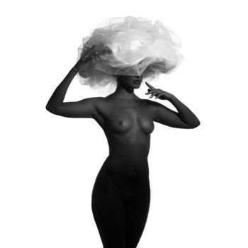 Photography titled "BLACK MODEL AND BIG…" by Refat Mamutov, Original Artwork, Digital Photography