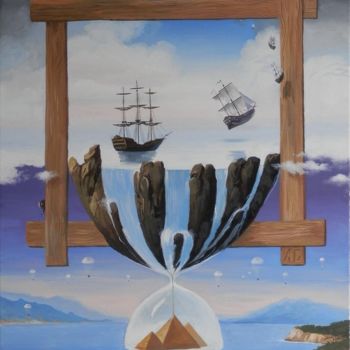Painting titled "Flying away creativ…" by Aleksandr Bolotov, Original Artwork, Oil